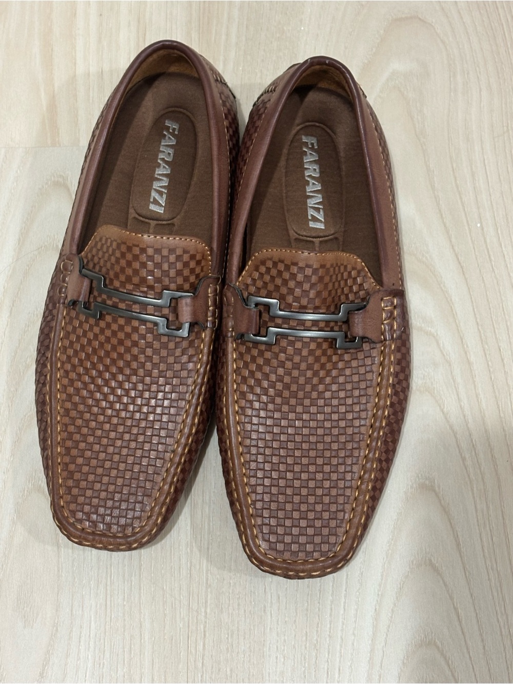 Faranzi Men‘s Driving Moccasins Slip-On Comfort Casual Shoes Brown Size 10
